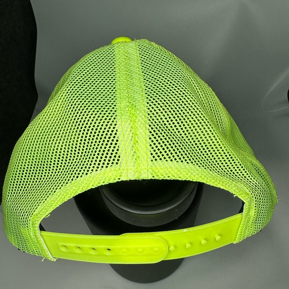 Vintage 1990s Bass Pro Shops Bright Neon SnapBack Hat - Picture 3 of 6